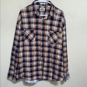 Dry goods saugatuck Men's Plaid Shirt - Blue, Brown, White